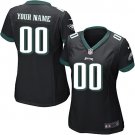 Women's Philadelphia Eagles Customized Elite Black Alternate Jersey
