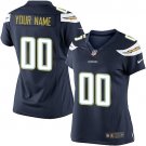 Women's San Diego Chargers Customized Elite Navy Blue Team Color Jersey