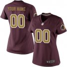 Women's Washington Redskins Customized Elite Burgundy Number Alternate Anniversary Jersey