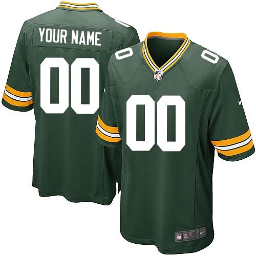 Youth Green Bay Packers Customized Elite Green Team Color Jersey
