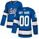 Men's Authentic Blue Alternate Hockey Jersey Winnipeg Jets Custom Name