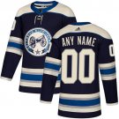 Men's Authentic Navy Blue Alternate Hockey Jersey Columbus Blue Jackets Customized Name