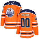 Men's Authentic Orange Edmonton Oilers Customized Name Home Hockey Jersey
