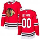 Men's Authentic Red Home Hockey Jersey Chicago Blackhawks Customized Name