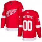 Men's Authentic Red Home Hockey Jersey Detroit Red Wings Customized Name