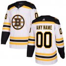 Men's Authentic White Away Hockey Jersey Boston Bruins Customized Name