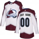 Men's Authentic White Home Colorado Avalanche Customized Name Hockey Jersey
