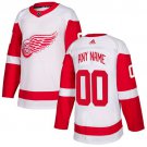 Men's Authentic White Home Hockey Jersey Detroit Red Wings Customized Name