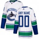 Men's Authentic White Home Hockey Jersey Vancouver Canucks Customized Name