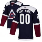 Men's Navy Blue Alternate Hockey Jersey Colorado Avalanche Customized Name