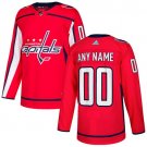 Men's Red Home Hockey Jersey Washington Capitals Customized Name Stitched