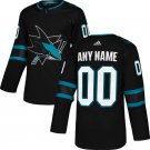 Men's San Jose Sharks Black Alternate Customized Name Name Jersey