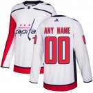 Men's White Home Hockey Washington Capitals Customized Name Jersey Stitched
