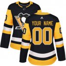 Women Authentic Black Home Hockey Jersey Pittsburgh Penguins Customized