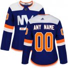 Women Authentic Blue Alternate Hockey Jersey New York Islanders Customized