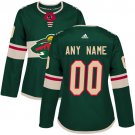 Women Authentic Green Home Hockey Jersey Minnesota Wild Customized