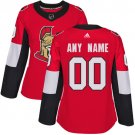 Women Authentic Red Home Hockey Jersey Ottawa Senators Customized