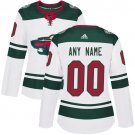 Women Authentic White Home Hockey Jersey Minnesota Wild Customized