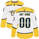 Women Authentic White Home Hockey Jersey Nashville Predators Customized