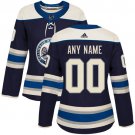 Women's Authentic Blue Alternate Hockey Jersey Columbus Blue Jackets Customized
