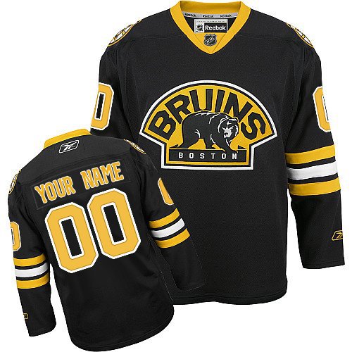 Women's Authentic Black Third Hockey Jersey Boston Bruins Customized
