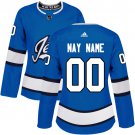 Women's Authentic Blue Alternate Hockey Jersey Winnipeg Jets Customized