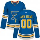 Women's Authentic Navy Blue Alternate Hockey Jersey St. Louis Blues Customized