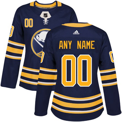 Women's Authentic Navy Blue Home Hockey Jersey Buffalo Sabres Customized