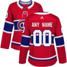 Women's Authentic Red Home Hockey Jersey Montreal Canadiens Customized