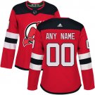 Women's Authentic Red Home Hockey Jersey New Jersey Devils Customized