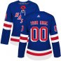 Women's Authentic Royal Blue Home Hockey Jersey New York Rangers Customized