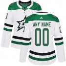 Women's Authentic White Home Dallas Stars Customized Hockey Jersey
