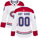 Women's Authentic White Home Hockey Jersey Montreal Canadiens Customized