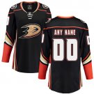 Women's Breakaway Black Home Hockey Jersey Anaheim Ducks Customized