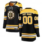 Women's Breakaway Black Home Hockey Jersey Boston Bruins Customized