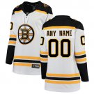 Women's Breakaway White Away Hockey Jersey Boston Bruins Customized