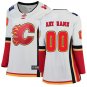 Women's Breakaway White Away Hockey Jersey Calgary Flames Customized