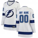 Women's Breakaway White Away Hockey Jersey Tampa Bay Lightning Customized