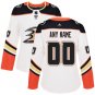 Women's Ducks Customized Premier White Away Jersey Anaheim