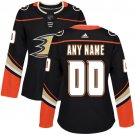 Women's Premier Black Home Hockey Jersey Anaheim Ducks Customized