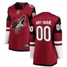 Women's Red Home Hockey Jersey Arizona Coyotes Customized Stitched