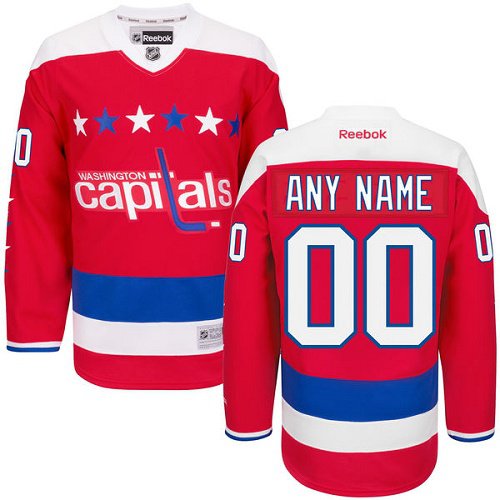 Women's Washington Capitals Customized Red Alternate Hockey Jersey