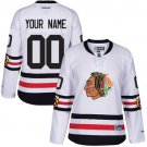Women's White Hockey Jersey Chicago Blackhawks Customized Winter Classic