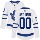 Women's White Home Hockey Jersey Toronto Maple Leafs Customized