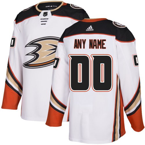 Youth Anaheim Ducks Customized Authentic White Away Jersey