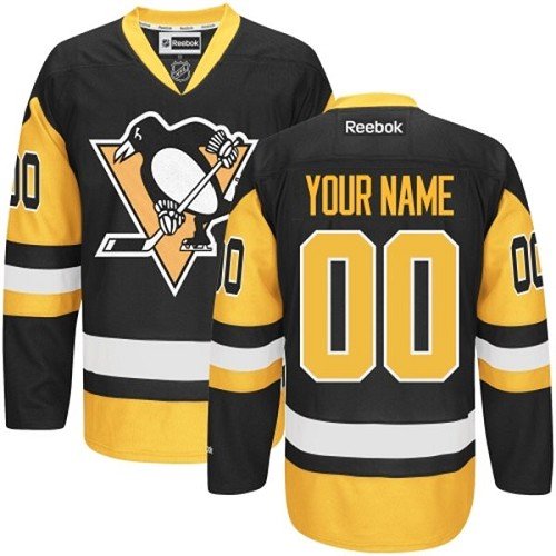 Youth Authentic Black Gold Third Hockey Jersey Pittsburgh Penguins Customized