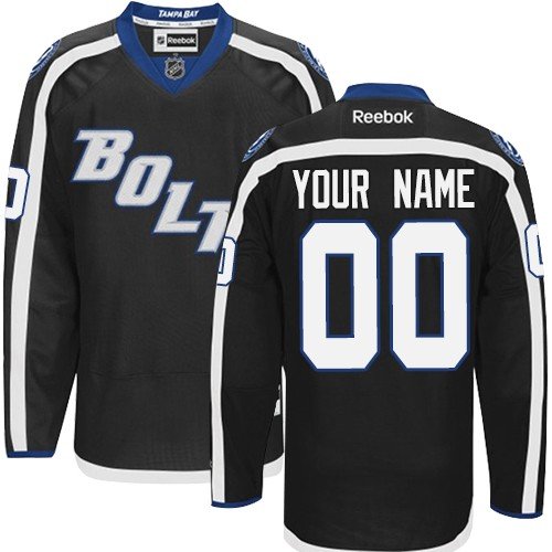Youth Authentic Black Third hockey Jersey Tampa Bay Lightning Customized