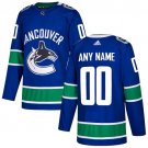 Youth Authentic Blue Home Hockey Jersey Vancouver Canucks Customized