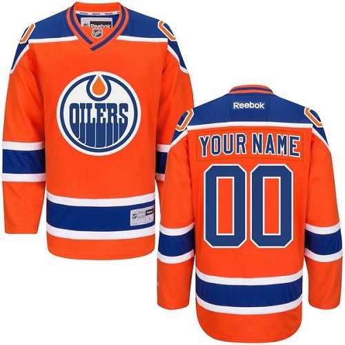 Youth Authentic Orange Third Hockey Jersey Edmonton Oilers Customized