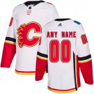 Youth Authentic White Away Hockey Jersey Calgary Flames Customized